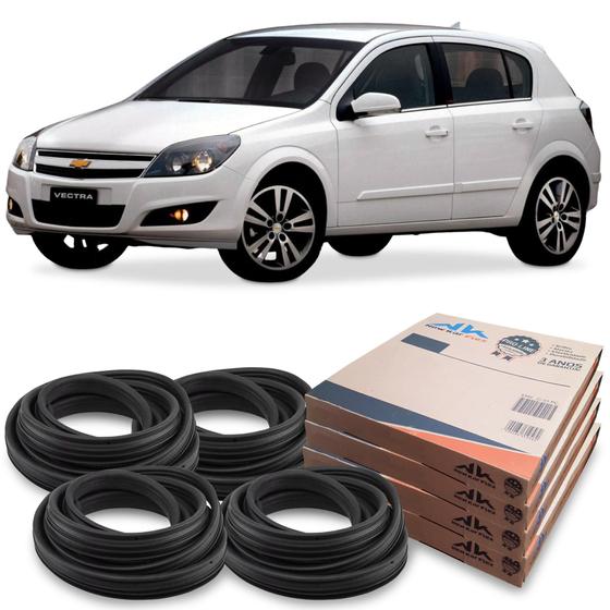 Imagem de Kit Borracha 4 Portas Guarnição Com Aba Vectra GT GT-X