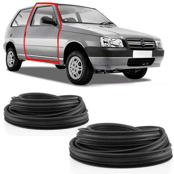 Kit Borracha da Porta Fiat Uno Prêmio Elba 1991 em diante 2 Portas Menor preço em Kit Borracha da Porta Fiat Uno Prêmio Elba 1991 em diante 2 Portas