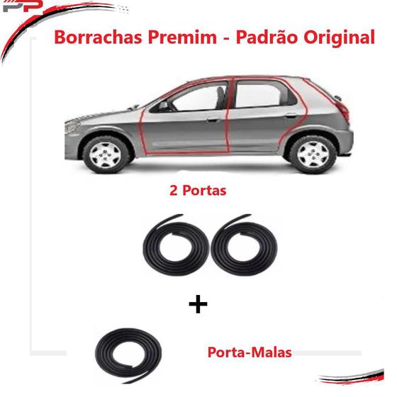 Imagem de Kit Borracha Porta E Porta-malas Corsa Celta Prisma 2 Portas