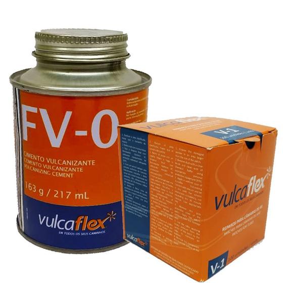 Imagem de Kit borracheiro Remendo V-1 com 100un + Cola FV-0 163g