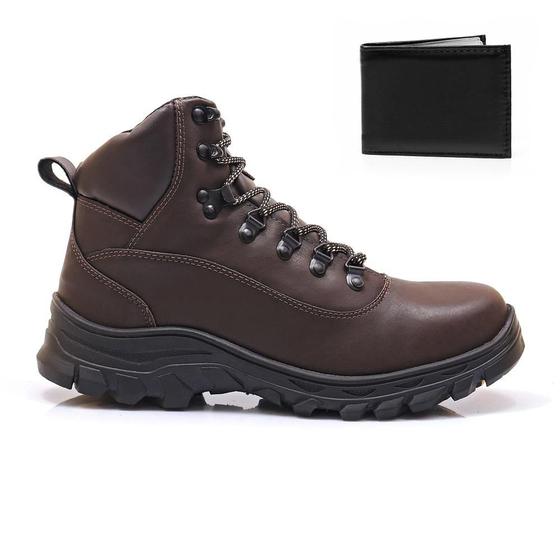 Imagem de Kit Bota Adventure Masculina + Carteira Dia a Dia Trilha