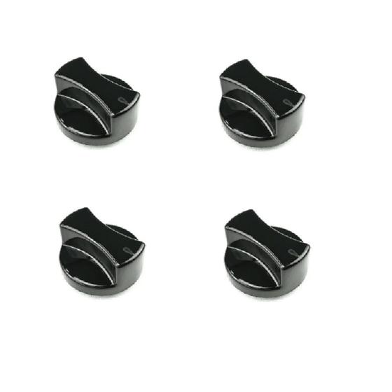 Imagem de Kit botão para fogão cooktop fischer preto 4 bocas