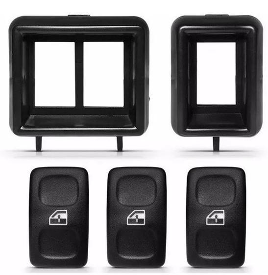 Kit Botão Vidro Elétrico + Moldura Gol Quadrado 87 88 89 90 Menor preço em Kit Botão Vidro Elétrico + Moldura Gol Quadrado 87 88 89 90