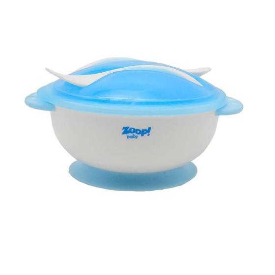 Imagem de Kit Bowl Com Tampa E Talher Azul - Zoop Baby