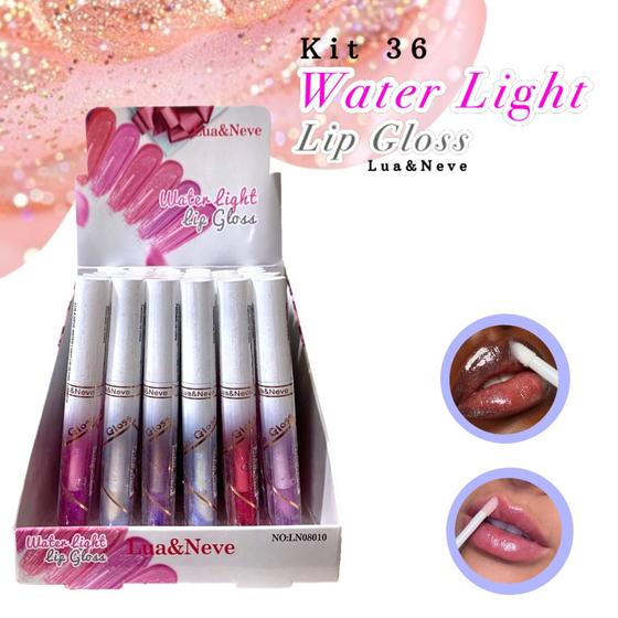 Imagem de Kit Box com 36 Lip Gloss Water Light com Glitter Lua e Neve