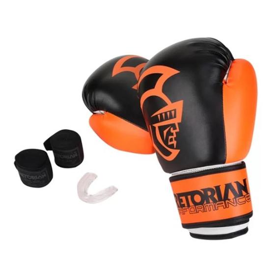 Imagem de Kit Boxe Luva Pretorian Performance 14OZ Bucal E Bandagem