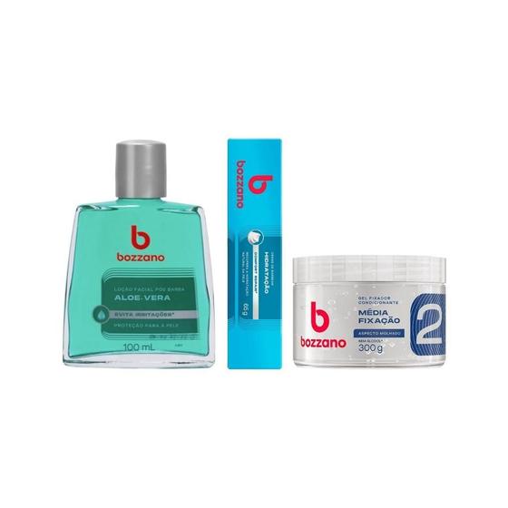 Imagem de Kit Bozzano Hidrat Creme Barbear+Loção Pos Barba+Gel Fix Inc