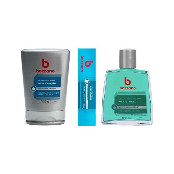 Imagem de Kit Bozzano Hidratação Creme Barbear+Gel E Loção Pos Barba