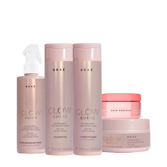 Imagem de Kit Braé Glow Shine Full Protein (5 produtos)