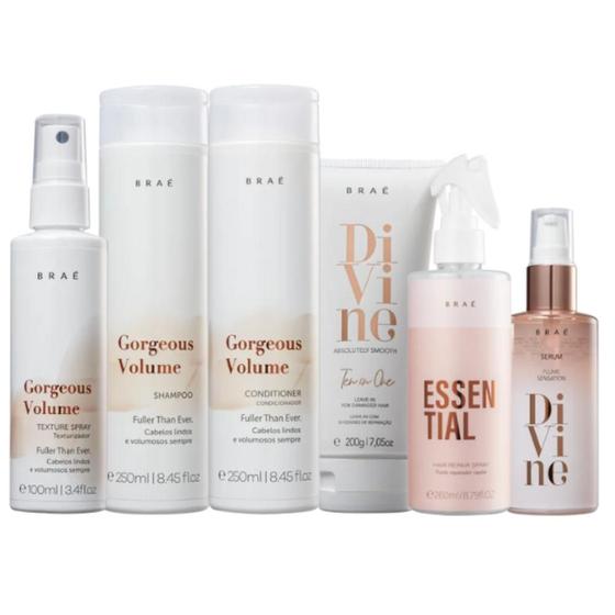 Imagem de Kit Braé Gorgeous Volume Divine Ten in one Essential Repair (6 Produtos)