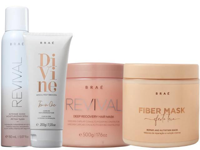 Imagem de Kit Braé Revival Duo Mask Fiber Ten in one (4 Produtos)