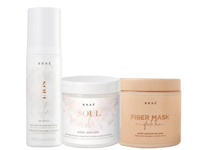 Imagem de Kit Braé Soul Color Duo Mask Fiber BB Spray (3 Produtos)