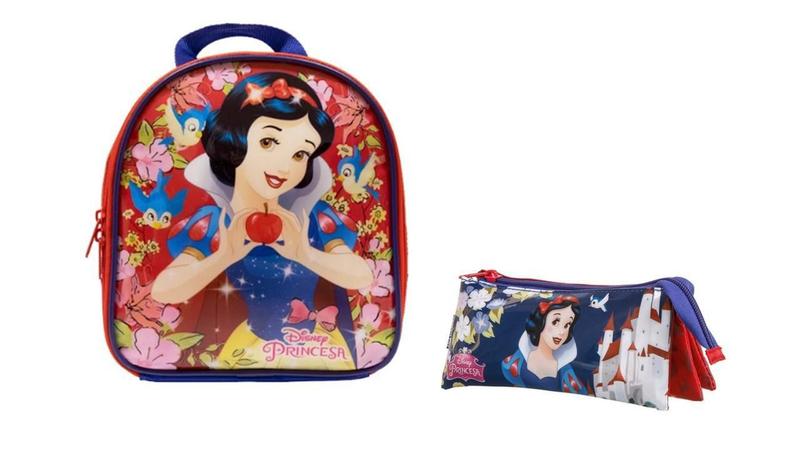 Imagem de Kit Branca De Neve G Lancheira Térmica + Estojo Triplo