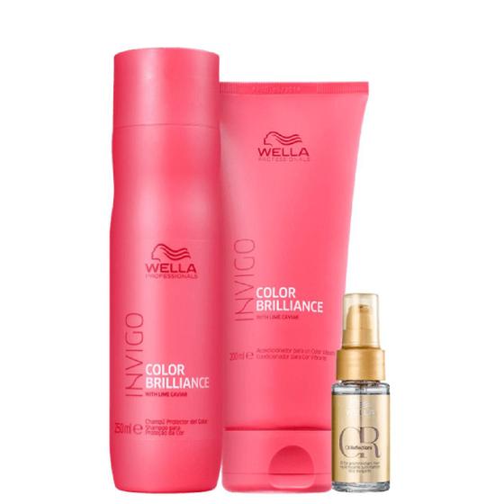 Imagem de Kit Brilliance Shampoo, Cond e Oil Reflections 30ml - Wella