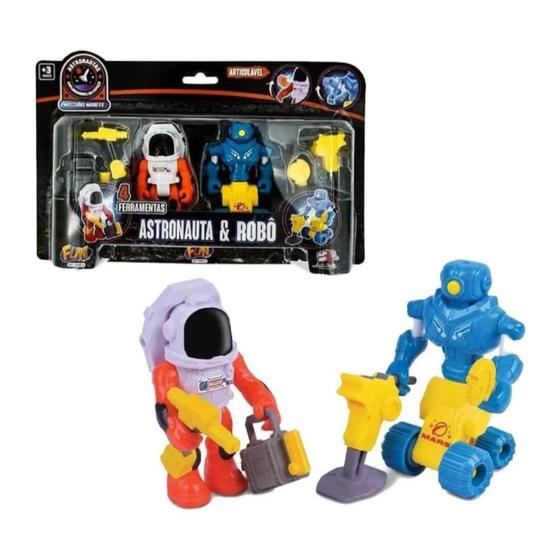 Imagem de Kit Brinquedo Astronauta e Robô  Missão em marte F00816 - Fun