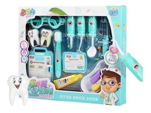 Imagem de Kit Brinquedo Dentista Infantil Com Acessórios (Azul)