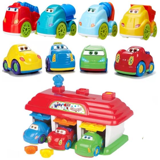 Imagem de Kit Brinquedo Infantil Baby Garagem Vira Maleta C/ 11 Carros