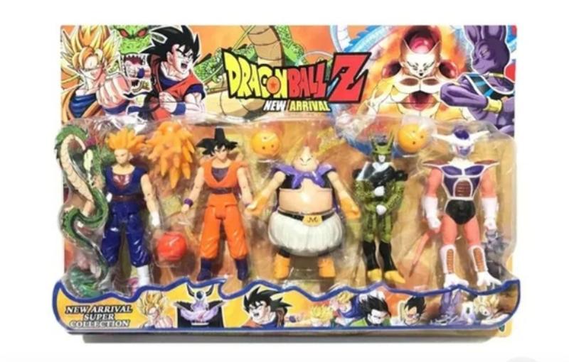 Kit Brinquedo infantil Com 5 Bonecos Dragon Ball Articulado Estatua ...