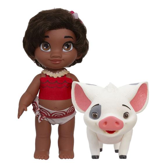 Imagem de Kit Brinquedo Infantil Princesa Moana + Porquinho Pua Fofo