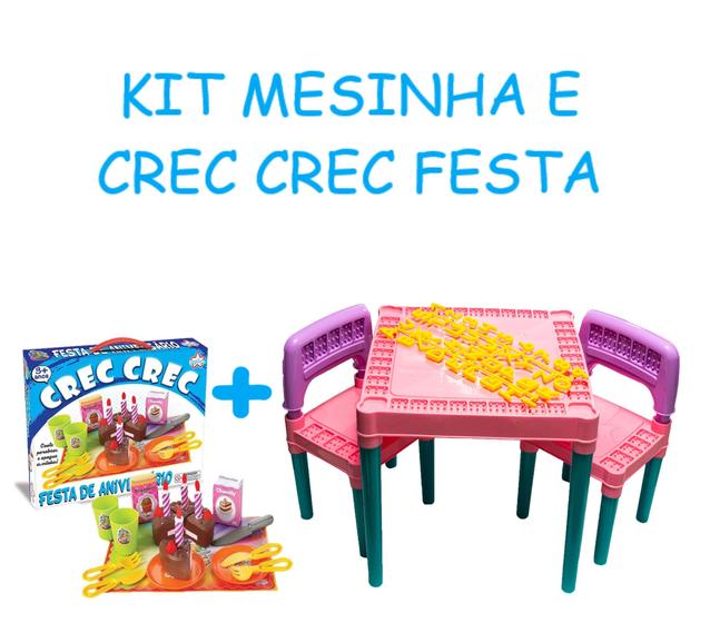 Imagem de Kit Brinquedos Educativos Para Criança Mesinha com Kit Festa