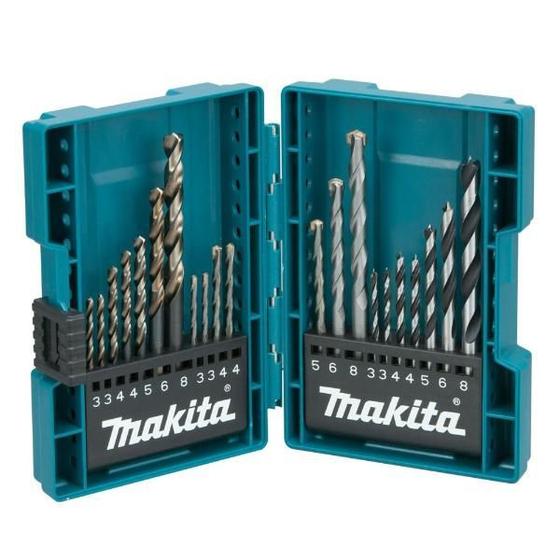 Imagem de Kit Brocas Metal, Madeira e Concreto Com 21 pcs B-44884 Makita