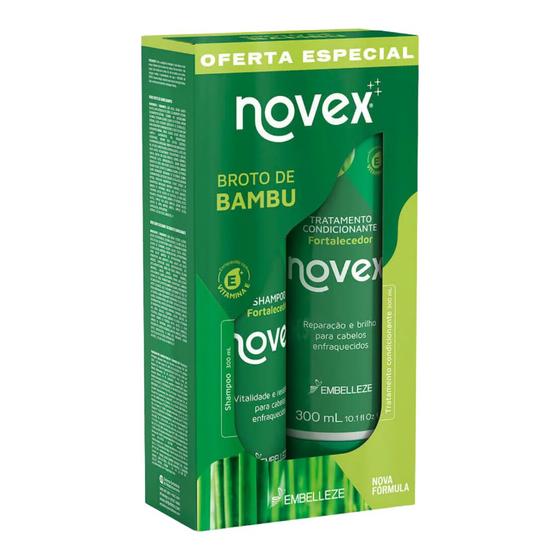 Imagem de Kit Broto de Bambu Novex 2x300ml Crescimento e Força