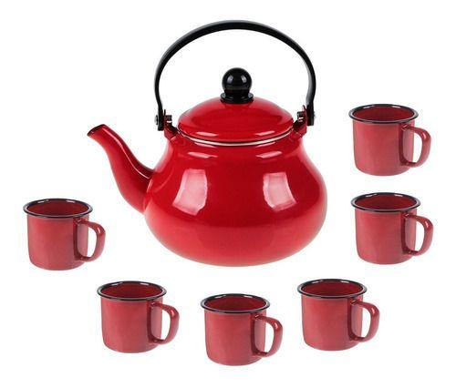 Kit Bule Esmaltado Agata 1,5 Litro E 6 Canecas Para Café é boa?
