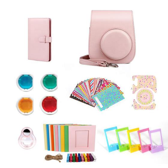 Imagem de Kit Bundle Para Instax Mini 11 Case + Album + Moldura - Rosa