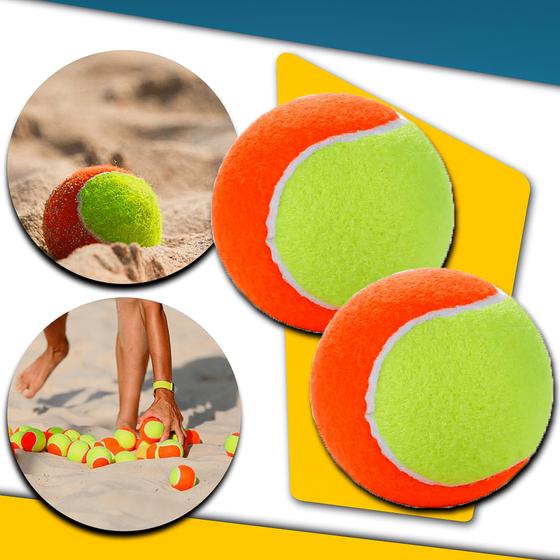 Imagem de Kit c/ 02 bolas bolinha beach tennis nova profissional tênis
