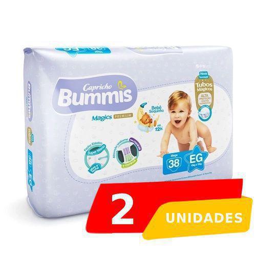 Kit C/02 Fraldas Capricho Bummis Mega Premium Descartável Tamanho EG - 38 Unidades Menor preço em Kit C/02 Fraldas Capricho Bummis Mega Premium Descartável Tamanho EG - 38 Unidades
