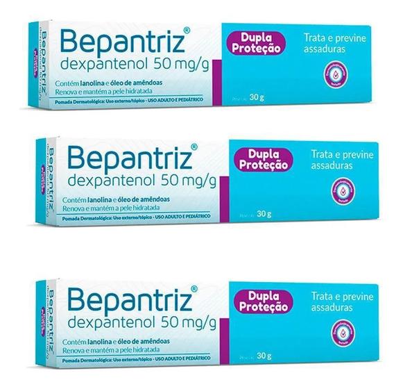 Imagem de Kit C/03 Bepantriz Pomada Dermatologica Dexpantenol Cimed - 30g