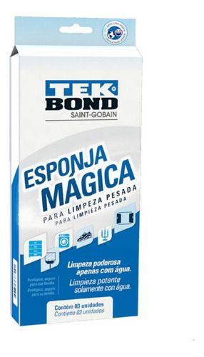 Imagem de Kit C/ 03 Esponja Magica Tekbond - Limpeza Pesada -