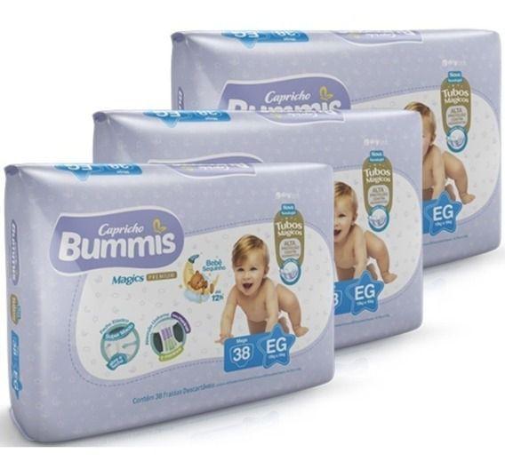 Kit C/03 Fralda Capricho Bummis Mega Descartável Tamanho EG - 38 Unidades Menor preço em Kit C/03 Fralda Capricho Bummis Mega Descartável Tamanho EG - 38 Unidades