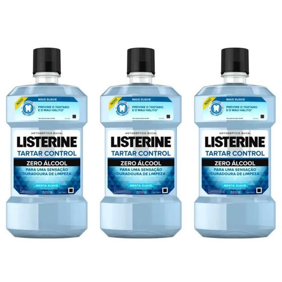 Imagem de Kit C/03 Listerine Tartar Control Enxaguante Bucal Zero ÁLcool 250ml