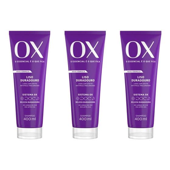 Kit C/03 Ox Liso Shampoo 400ml OX PLANTS Shampoo Magazine Luiza