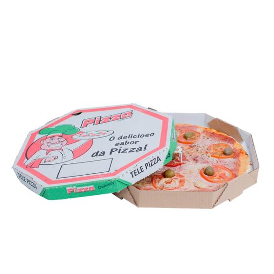 Imagem de Kit c/ 03 pct. de emb. oitav. p/ pizza n. 40 c/ 25 un. timbrada