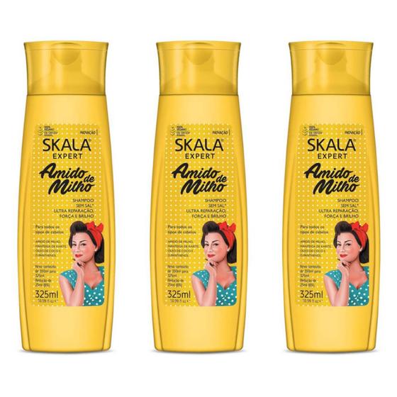 Imagem de Kit C/03 Skala Expert Shampoo Amido De Milho 325ml