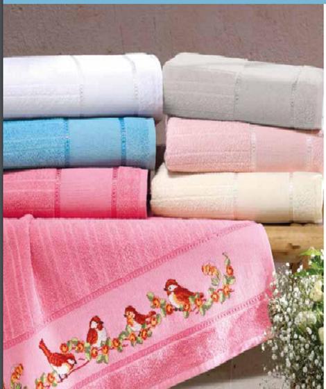 Imagem de Kit C/ 03 Toalhas De  Rosto Felpudo P/ Bordar Firenze III Liso 50 X 80 CM