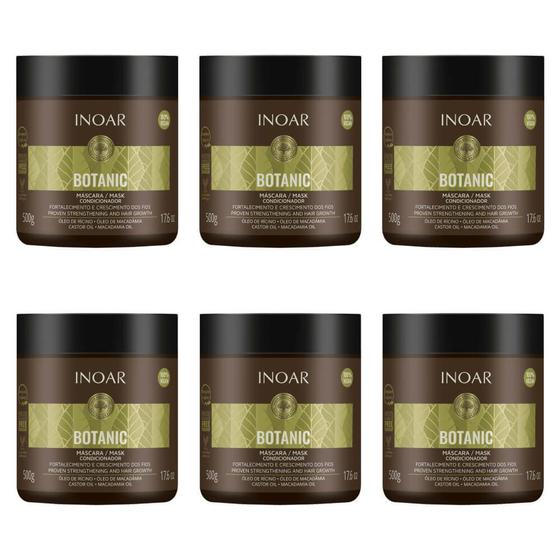 Kit C/06 Inoar Botanic Máscara Capilar 500g Máscara Capilar
