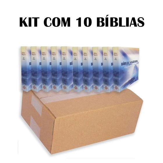 Imagem de Kit C/ 10 Biblias Sagrada P/ Evangelismo Ed. Promessas 9x13 - kings cross