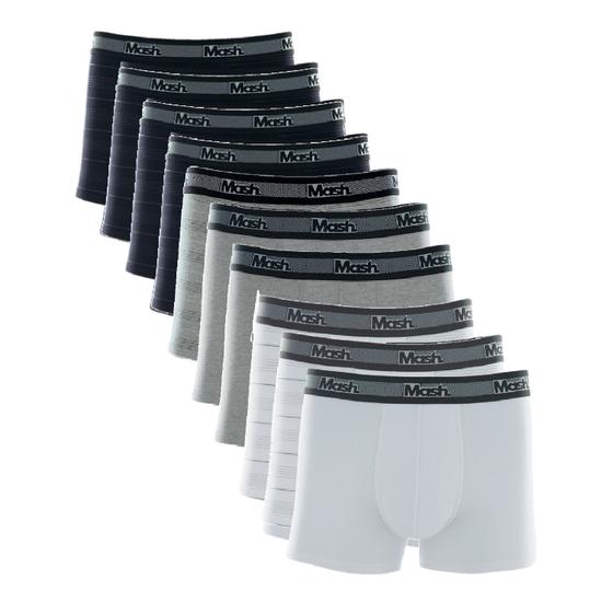 Imagem de Kit C/10 Cuecas Mash Boxer Algodão Ref.110.09