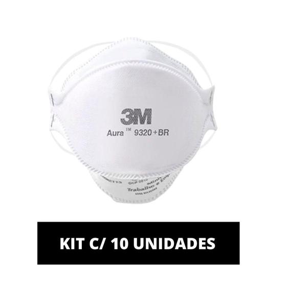 Kit C/ 10 - Mascara 3M Aura 9320+Br Pff2 Z S/Valvula - Máscara Facial ...