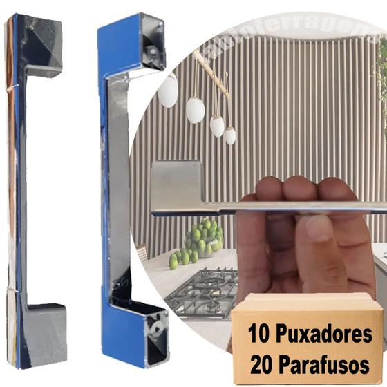 Kit C/ 10 Peças - Puxador Sense Para Armario Itatiaia De 128mm Cromado Menor preço em Kit C/ 10 Peças - Puxador Sense Para Armario Itatiaia De 128mm Cromado