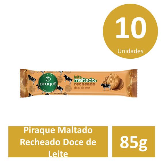 Imagem de Kit c/10 Piraque 85g Leite Recheado Doce de Leite