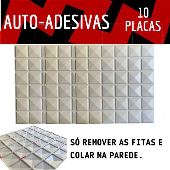 Imagem de Kit C/ 10 Placas Auto-colantes (1m²) De Revestimento 3d Pvc