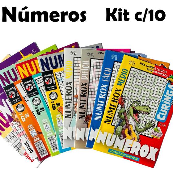 Imagem de Kit C/10 Revistas Passatempo Numerix/Numerex/Números (sem repetições)