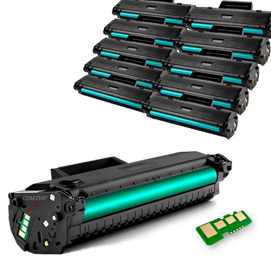 Imagem de Kit C/ 10 Toner W1105 Compatível 105A  M107A M107W M135A M135W Com Chip