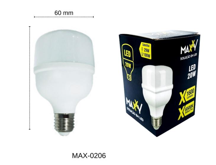 Kit c/10 unid. Lâmpadas Bulbo 20W Branco Frio Bivolt Menor preço em Kit c/10 unid. Lâmpadas Bulbo 20W Branco Frio Bivolt