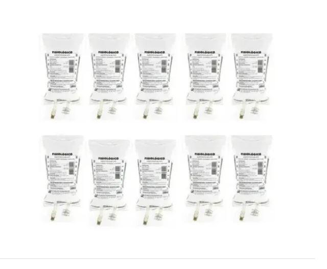 Kit C/ 10 Unidades De Soro Fisiológico 500 Ml - JP Menor preço em Kit C/ 10 Unidades De Soro Fisiológico 500 Ml - JP