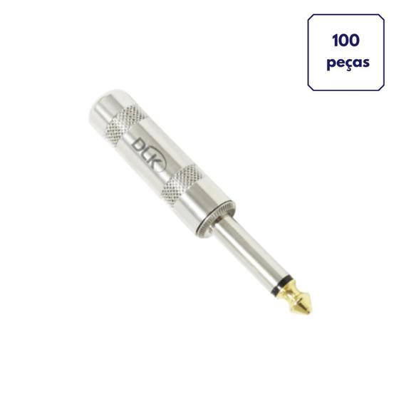 Imagem de Kit c/ 100 Conector Som P10(m) Mono Datalink Linha Dlk P10-001-100